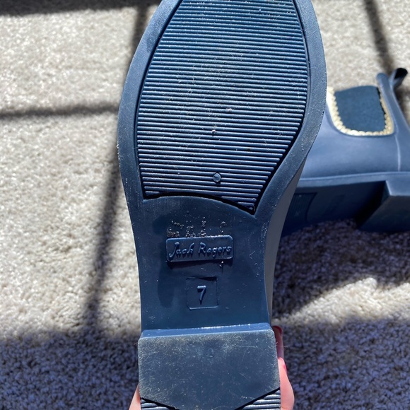 Jack Rogers Rain Boots Navy Blue and Gold - Picture 5 of 5